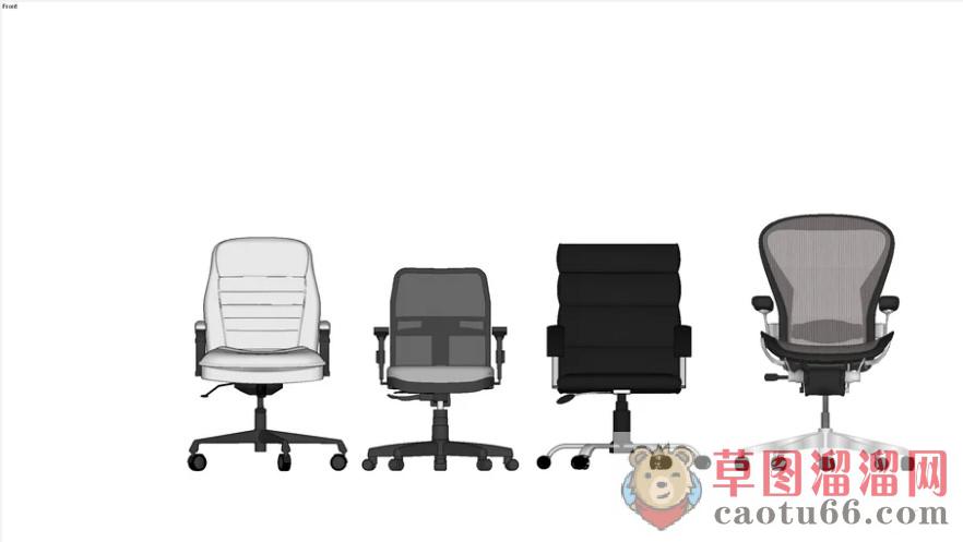 办公椅旋转椅休闲椅SU模型