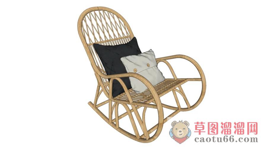 靠背椅摇摇椅SU模型