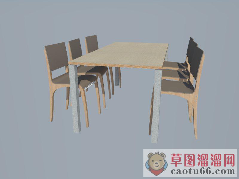 肯德基椅子SU模型