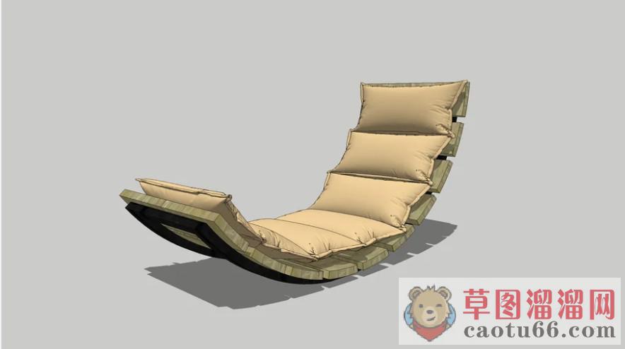 弧形摇椅躺椅SU模型
