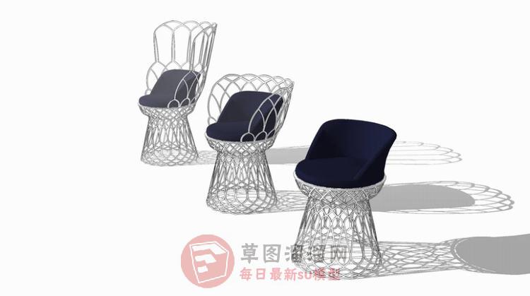 椅子座椅高脚椅SU模型