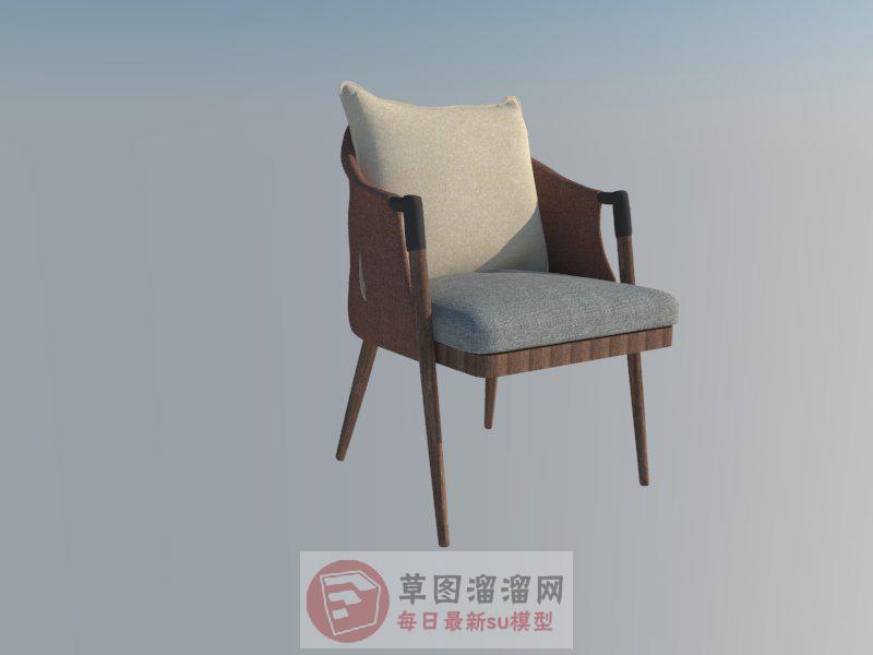 高品质办公椅扶手椅SU模型