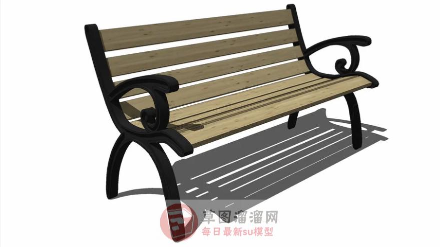 户外长凳凳子SU模型