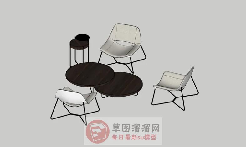 椅子茶几SU模型