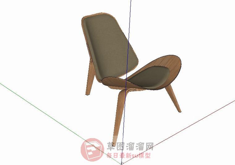 贝壳椅子SU模型