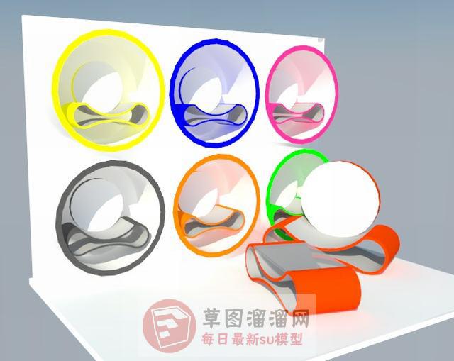 儿童坐凳坐椅SU模型