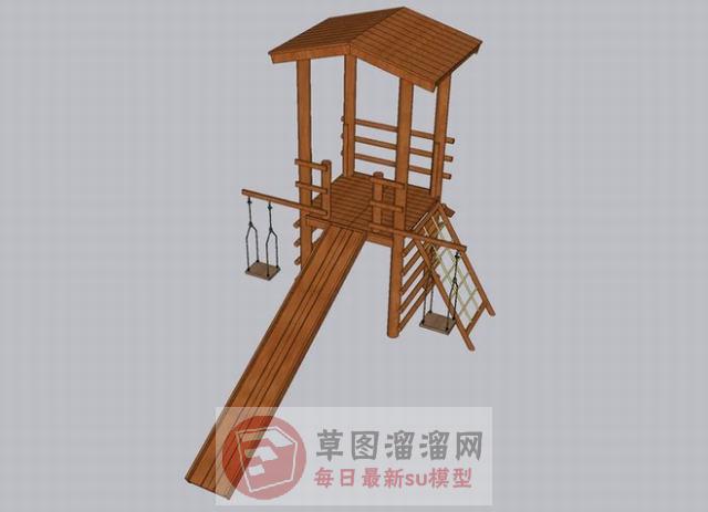 儿童滑梯秋千椅SU模型