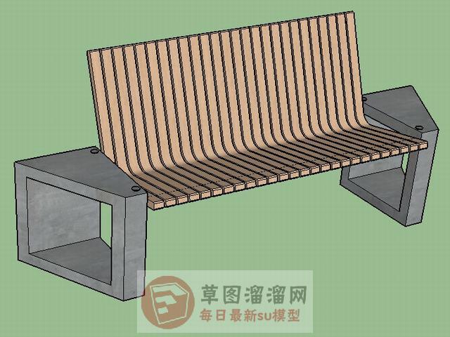 户外长椅长凳SU模型