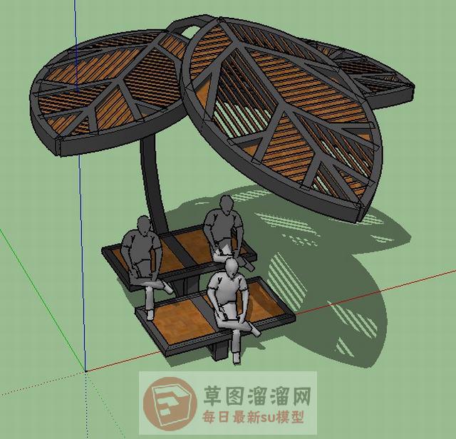 叶子造型景观SU模型
