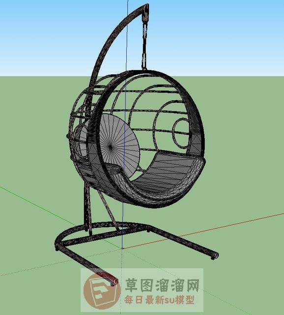 吊椅座椅SU模型