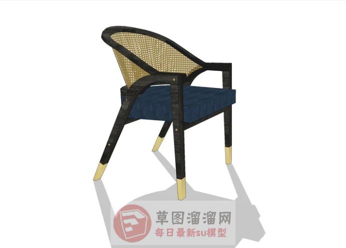 扶手椅边椅SU模型