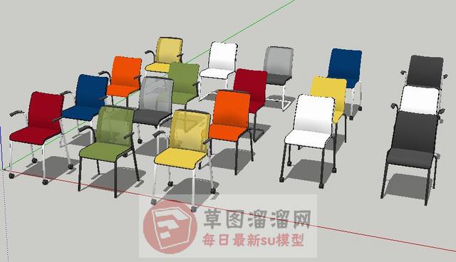 扶手椅座椅SU模型