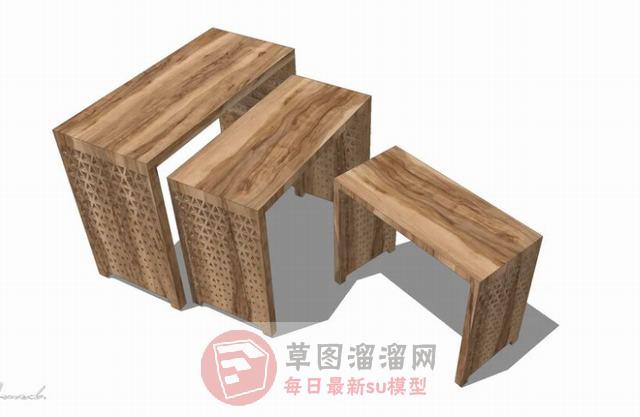 框架凳子SU模型