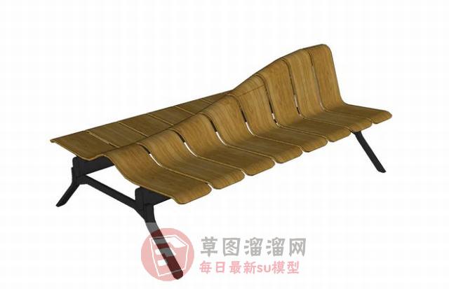 户外长椅座椅SU模型