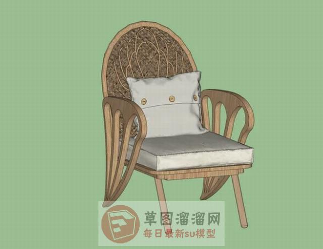 扶手椅休闲椅子SU模型