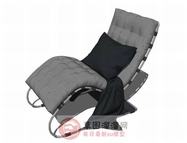 休闲躺椅懒人椅SU模型