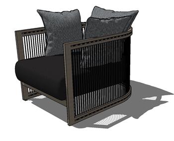 扶手椅椅子家具SU模型