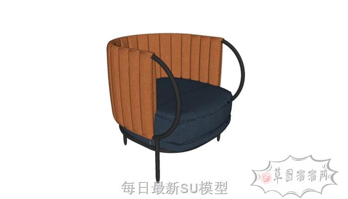 扶手椅座椅家具SU模型