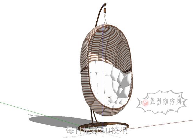 吊椅座椅SU模型