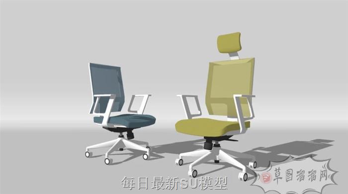 旋转椅办公椅SU模型