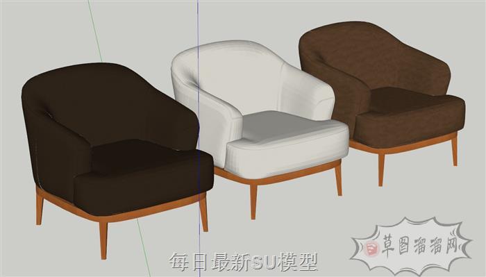 扶手椅椅子SU模型