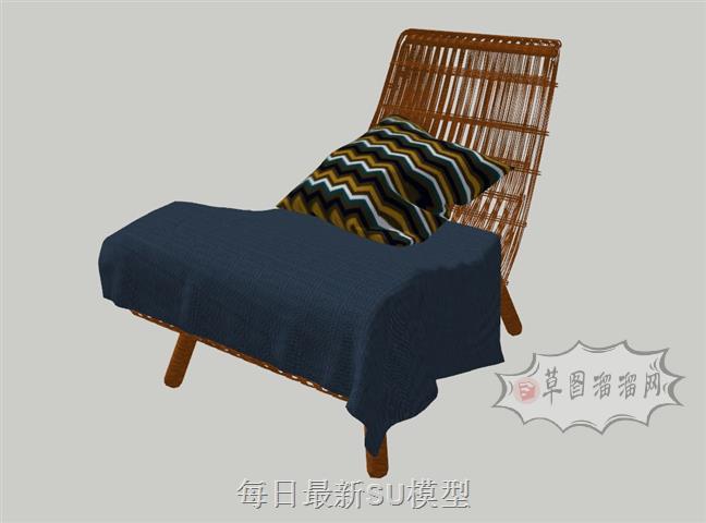 靠背椅躺椅椅子SU模型