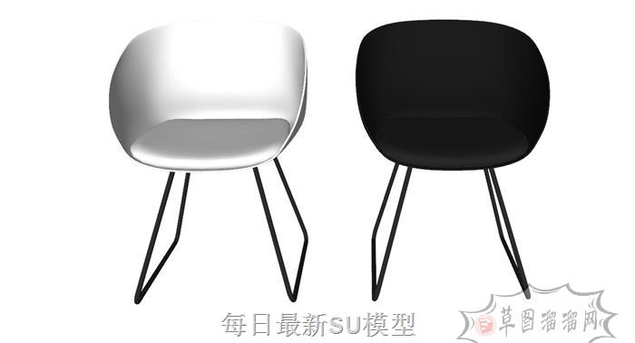 扶手椅椅子休闲椅SU模型