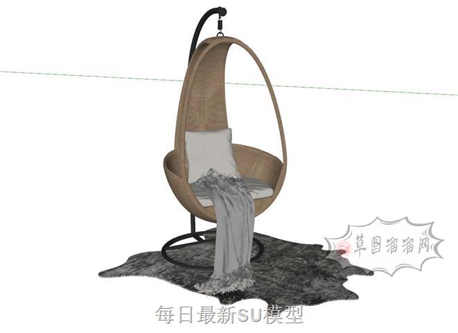 吊椅座椅SU模型