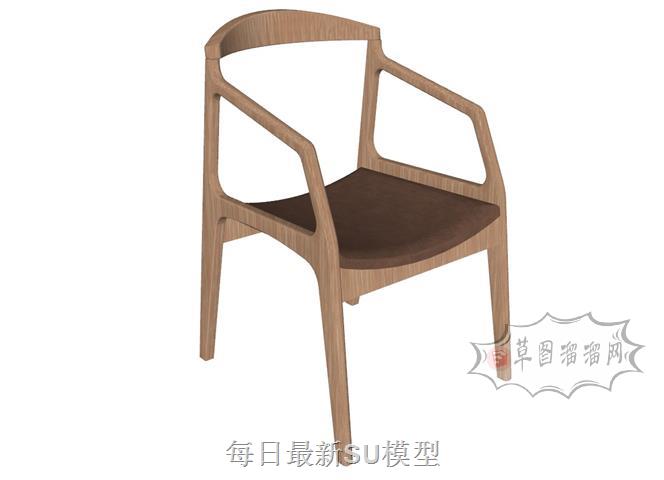 扶手椅椅子SU模型