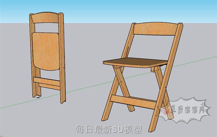 折叠椅子SU模型