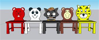 儿童椅子SU模型
