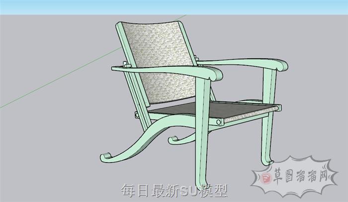 简约扶手椅椅子SU模型