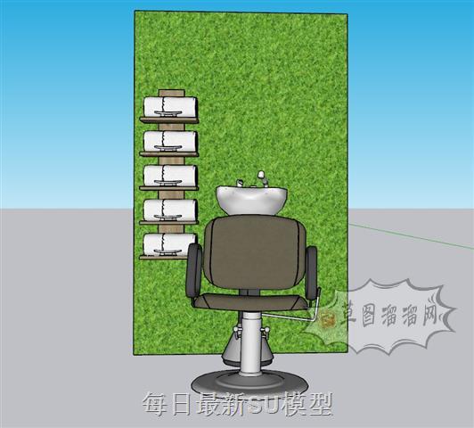洗头椅SU模型