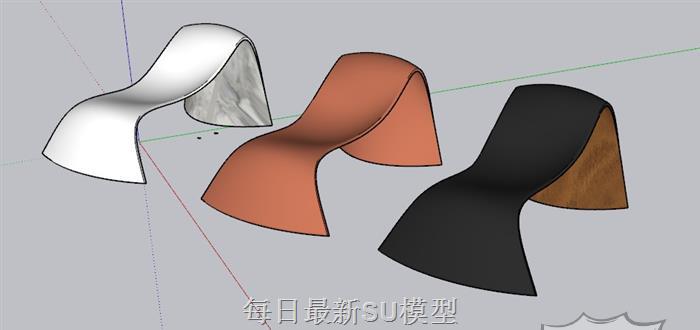 创意躺椅SU模型