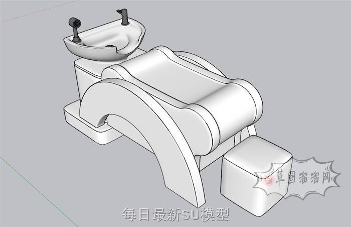 洗头椅发廊理发SU模型
