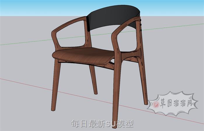 扶手椅椅子SU模型