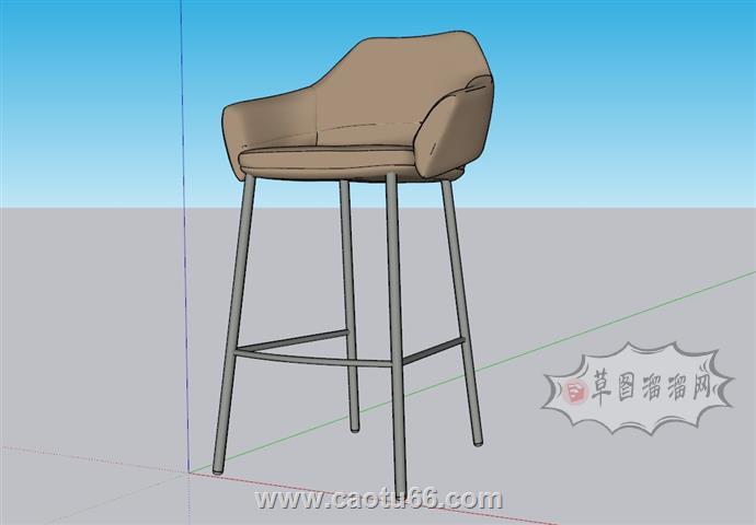 高脚凳高脚椅吧台椅SU模型