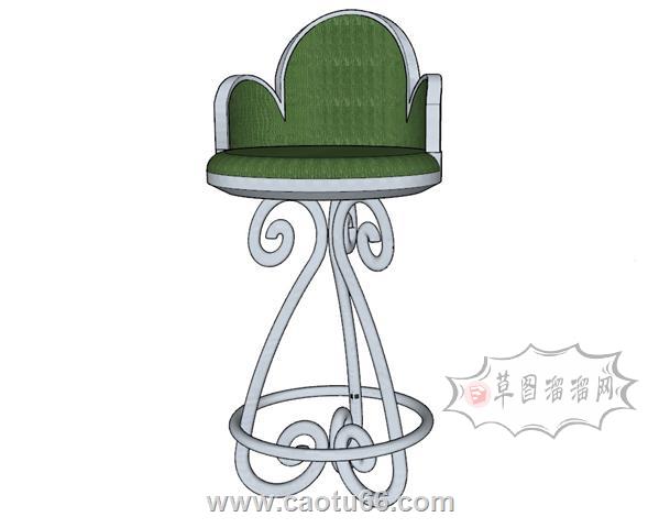 高脚椅吧台椅SU模型