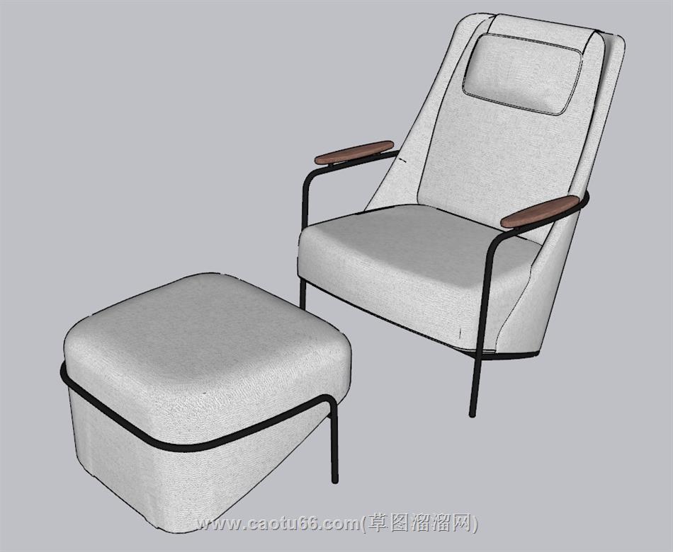 休闲椅子SU模型
