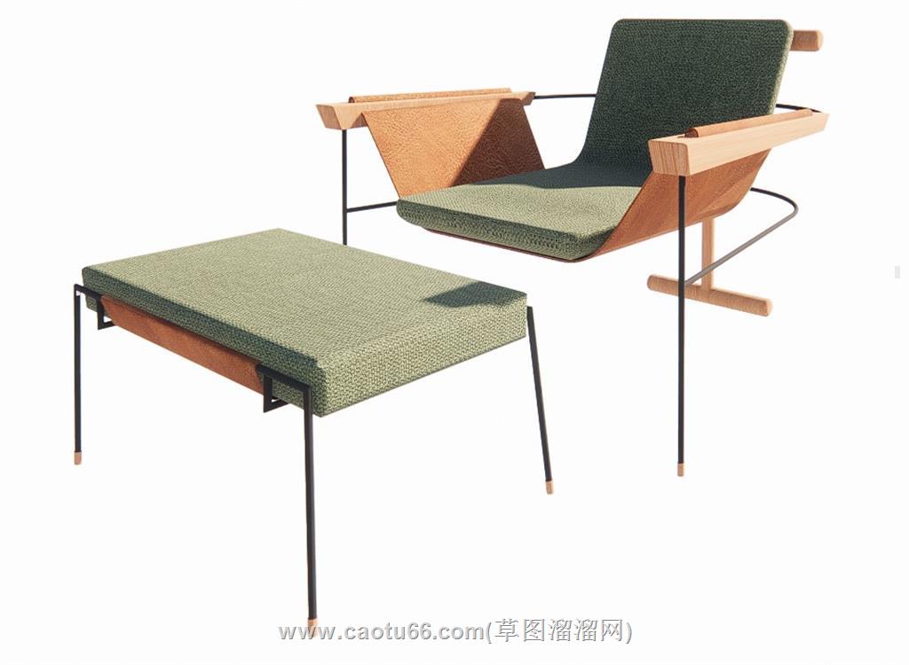 休闲椅椅子SU模型