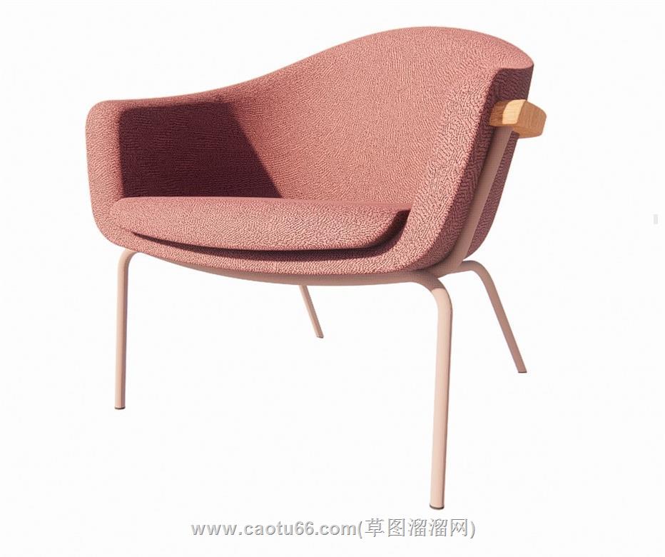 单人椅扶手椅SU模型