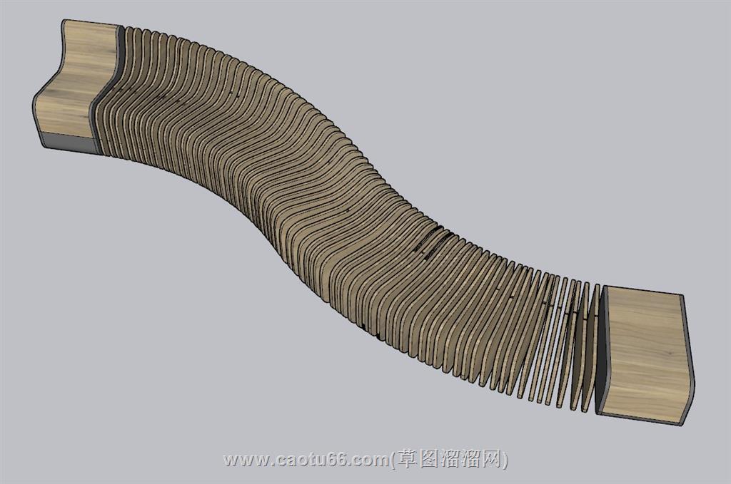 户外长椅SU模型