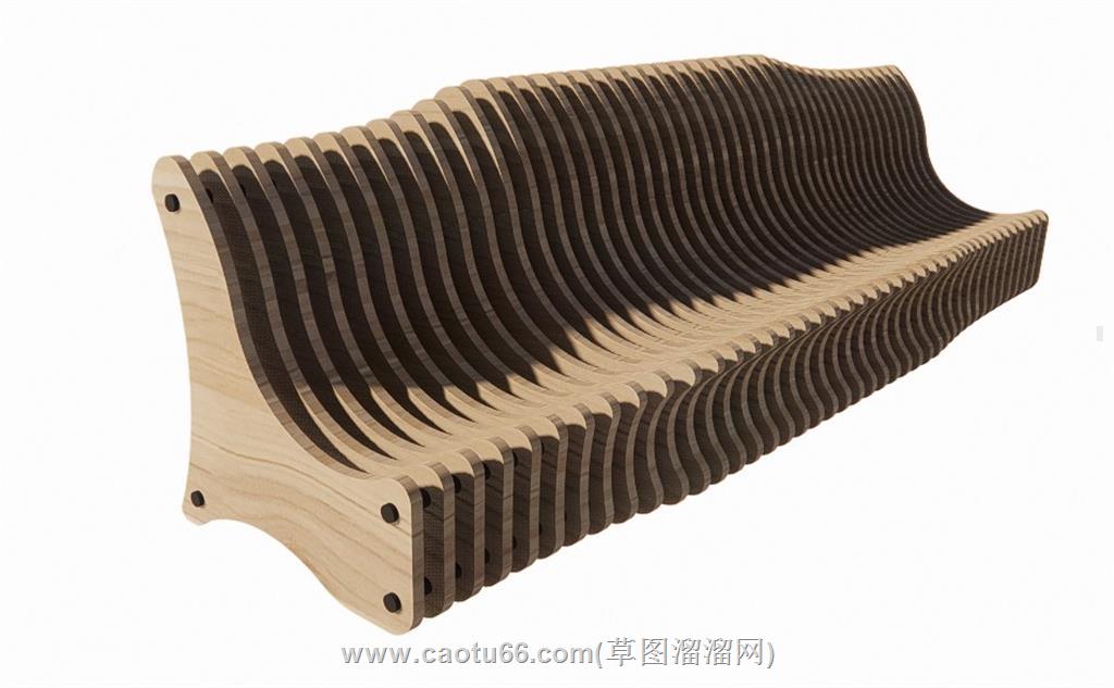 户外长椅SU模型