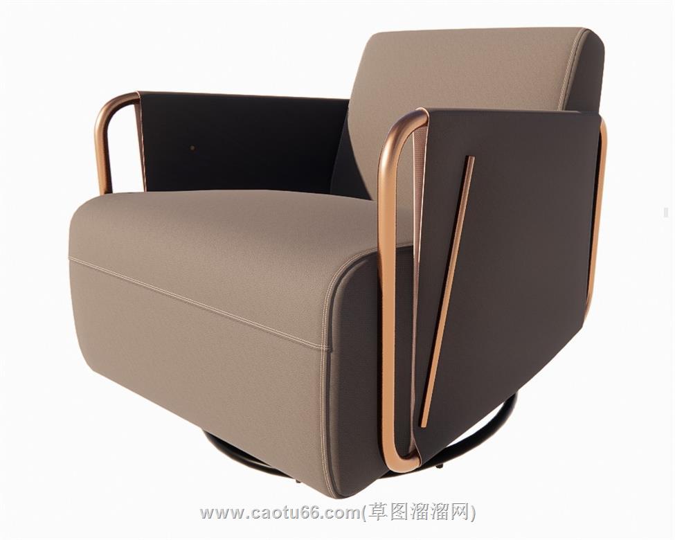 单人椅扶手椅SU模型