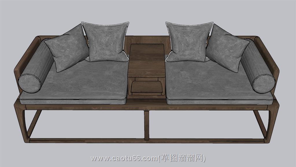 中式座椅SU模型