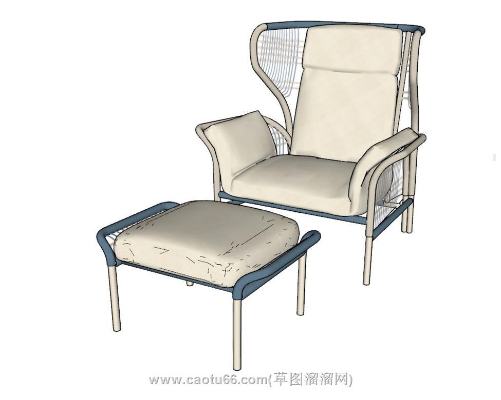 椅子脚凳SU模型