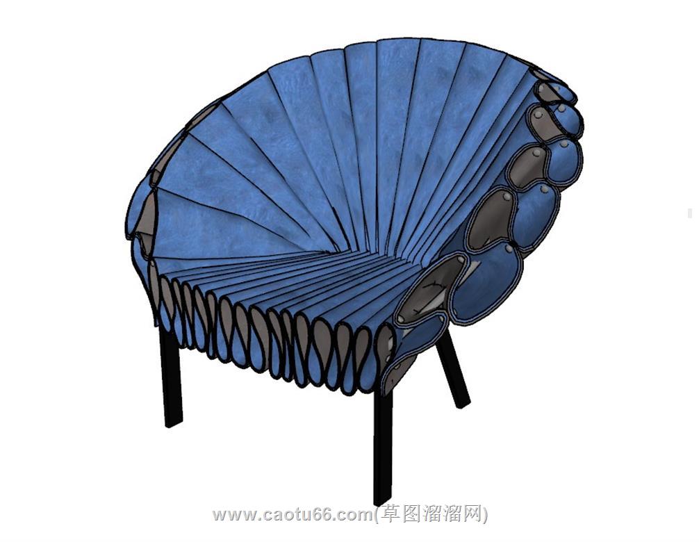 孔雀椅椅子SU模型