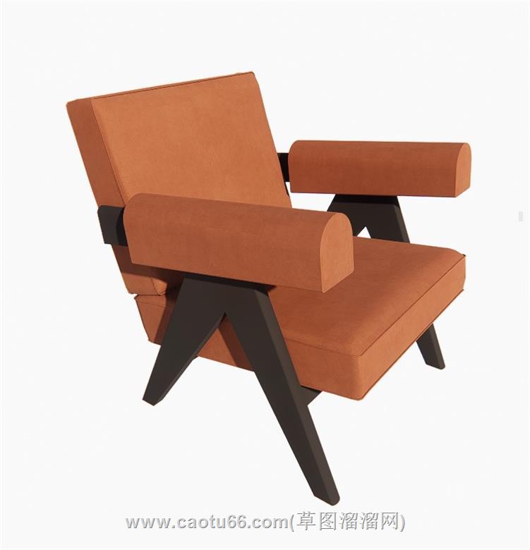 单人椅扶手椅SU模型