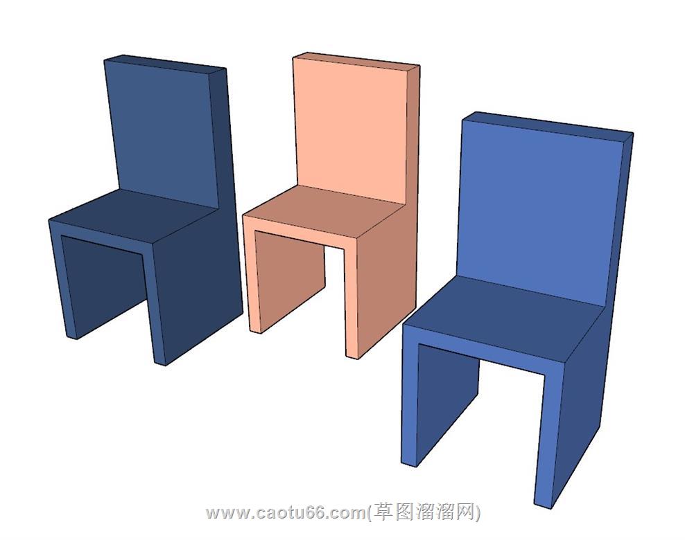 儿童坐凳椅子SU模型
