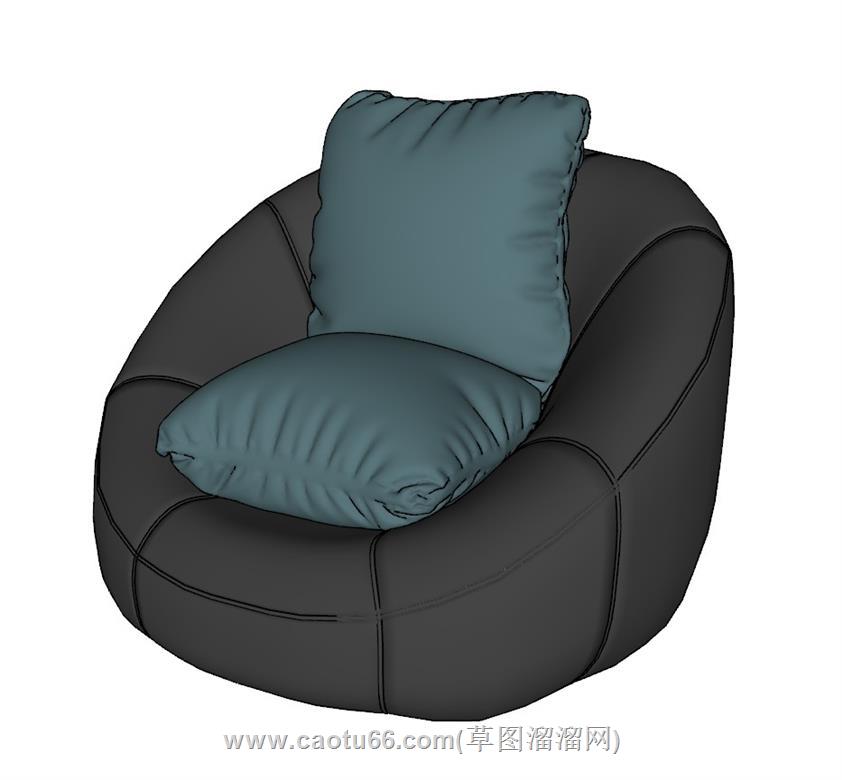 单人沙发椅SU模型